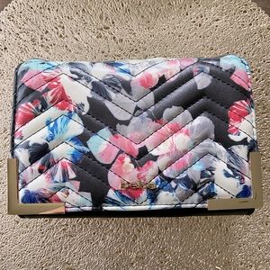 Black Floral Shoulder bag with chain - almost new!